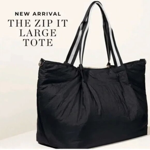 Stella Dot Zip It Large Tote Black - Picture 2 of 4